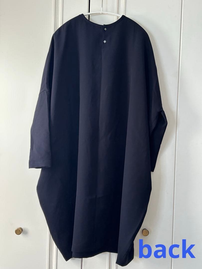 【mizuiro ind】 コクーンワイド ワンピース 濃紺 F