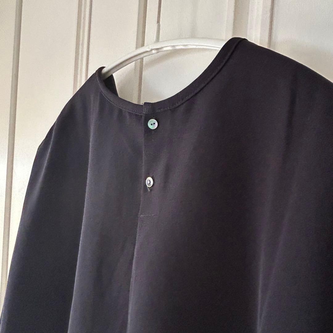 【mizuiro ind】 コクーンワイド ワンピース 濃紺 F