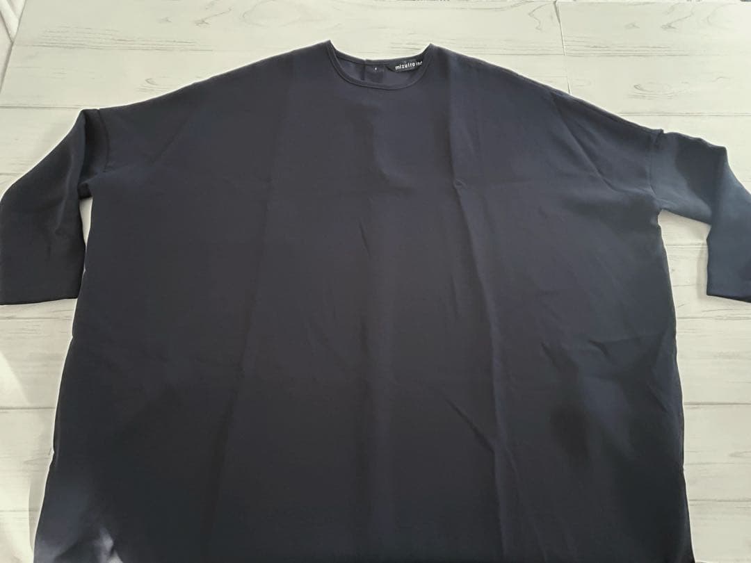 【mizuiro ind】 コクーンワイド ワンピース 濃紺 F