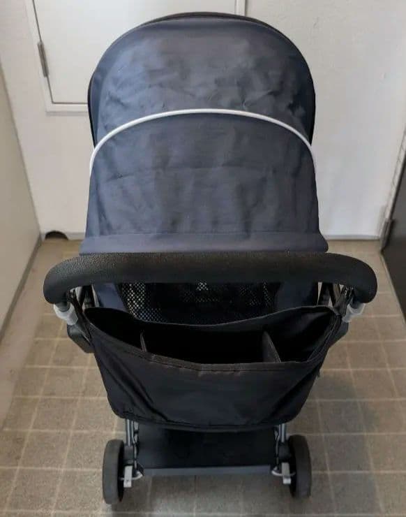 ​【新品レインカバー付】KATOJI 二人でゴー 2人乗りベビーカー ネイビー