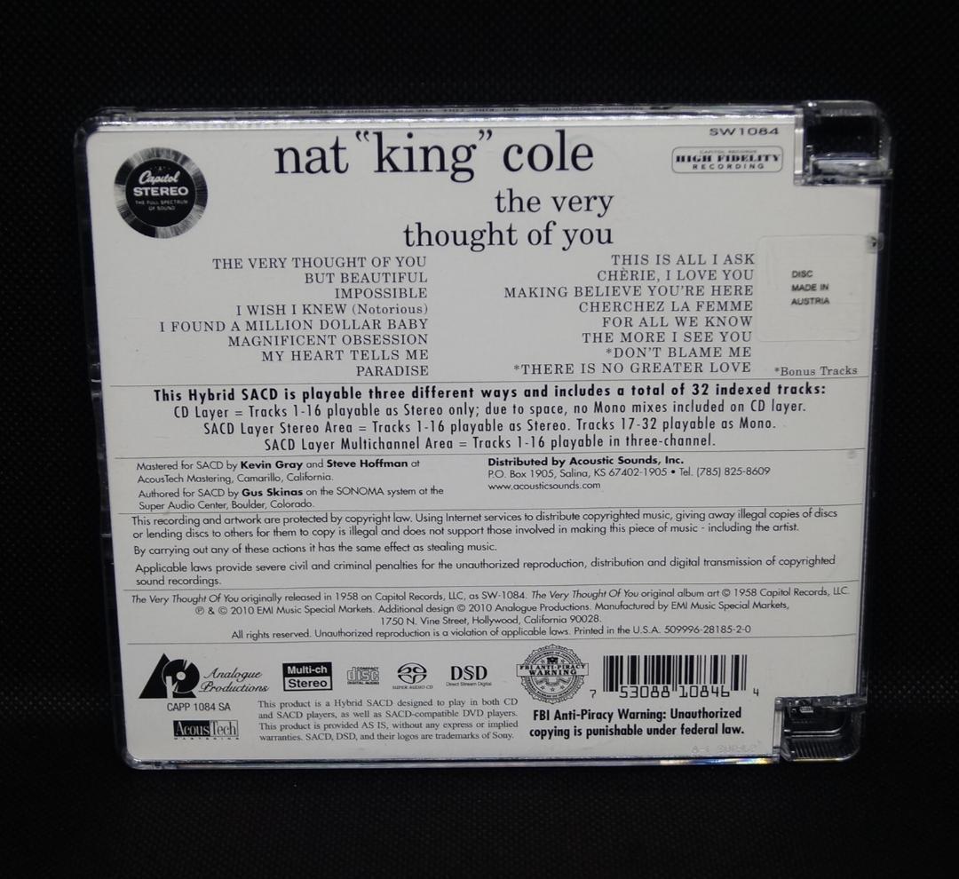 【中古SACD】ナット・キング・コール「君を想いて」アナログプロダクション