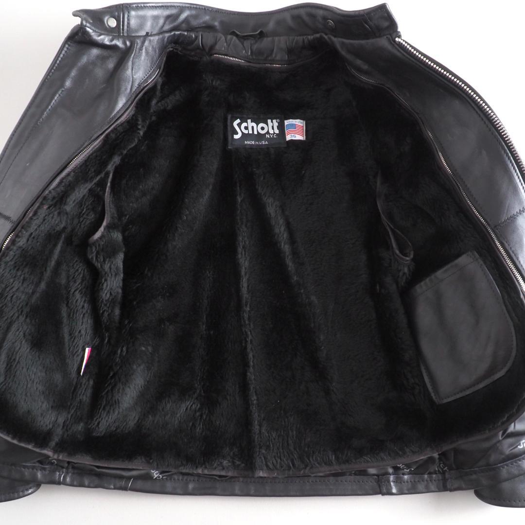 Schott　ショット641　size36　シングルライダース　ライナー付き