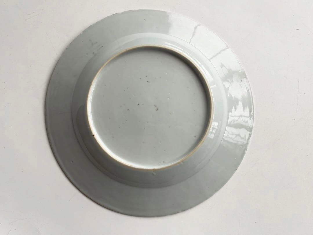 骨董　アンティーク　青花　染付　中国古陶磁　中国骨董　染付皿　花文様皿