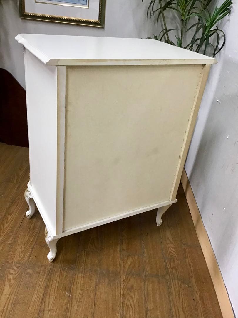 ブランチ☆管146☆イタリア製☆ロココ調☆姫系☆白家具☆4段チェスト