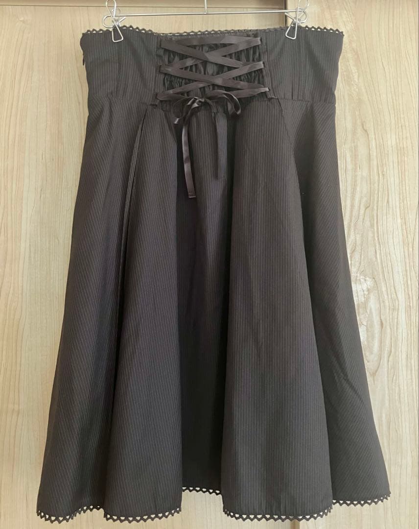 懐古 morphose ピンストライプハイウエストスカート ロリィタ