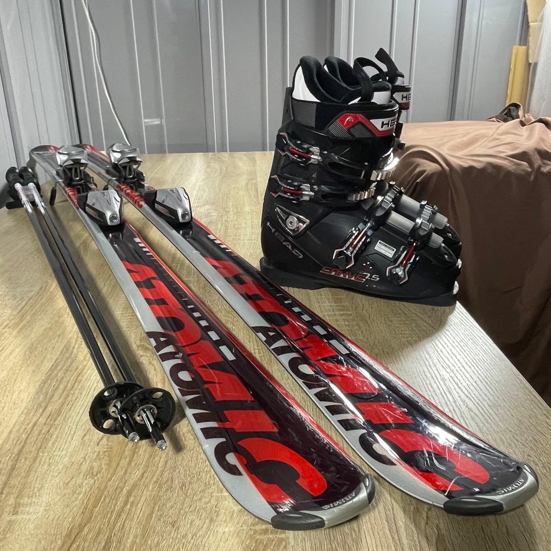 ATOMIC168cm HEAD26/26.5cm スキーセット