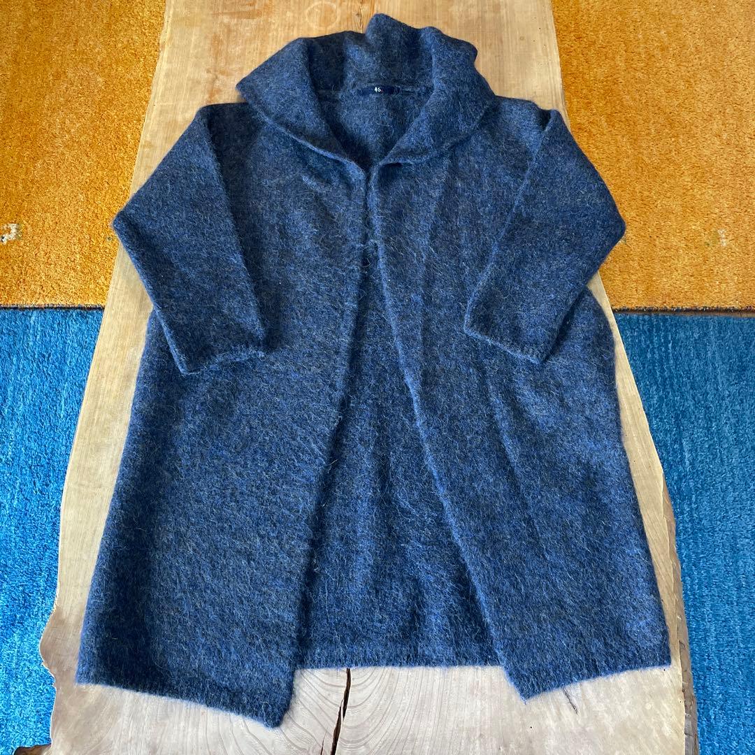 45rpmアルパカ混縮絨ウールフードコート