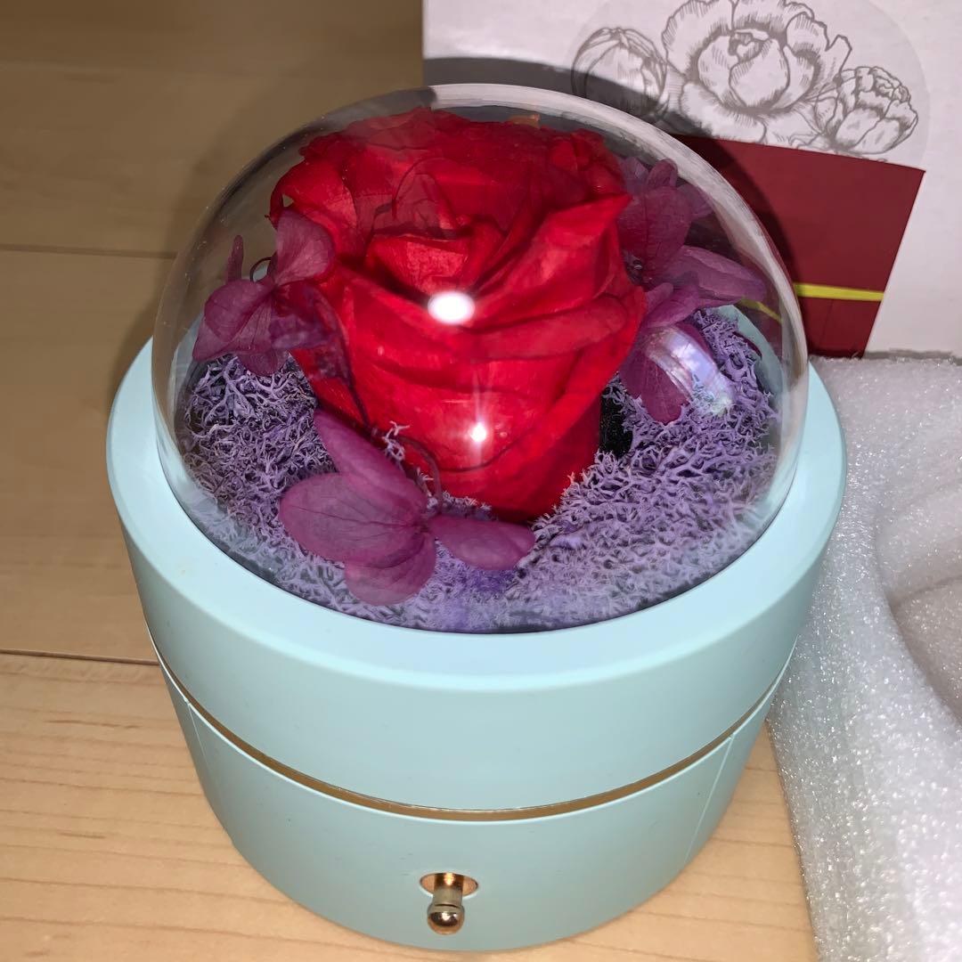 ブリザードフラワー ジュエリーボックス 指輪ケース ライトブルー