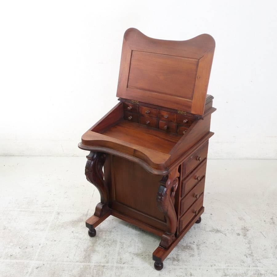 英国アンティーク ダベンポートデスク マホガニー ライティングデスク 書斎机