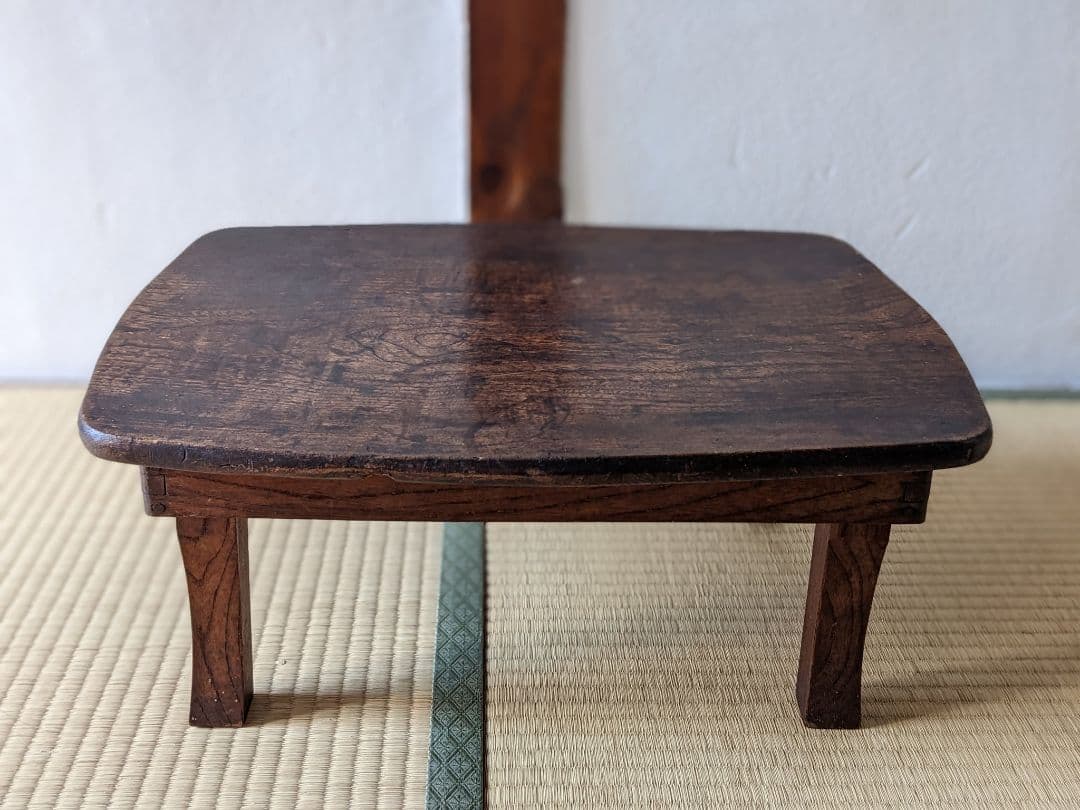 アンティーク　木製折り畳み座卓　フォールディングテーブル