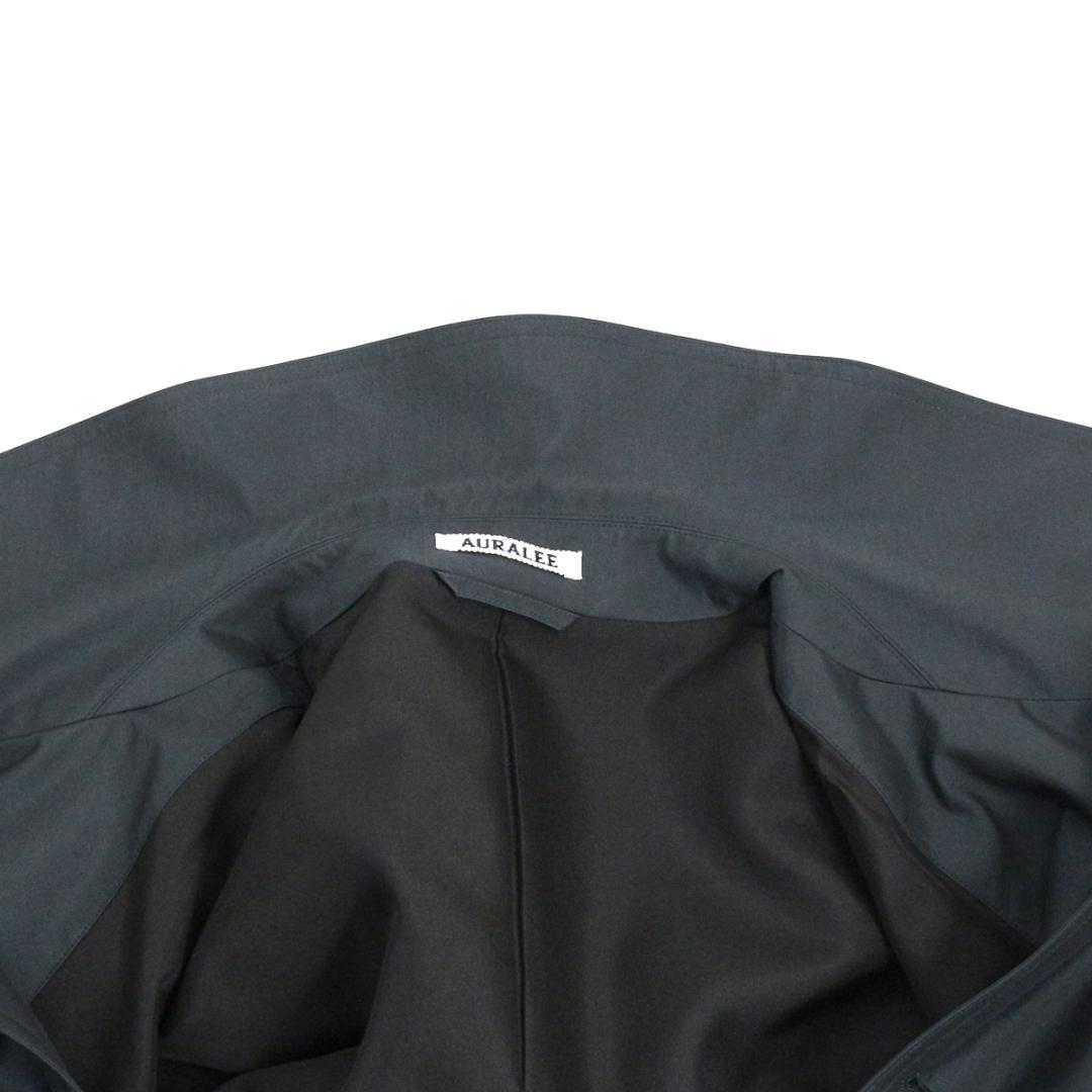 オーラリー 24SS ポリエステルウェザーシャンブレーステンカラーコート
