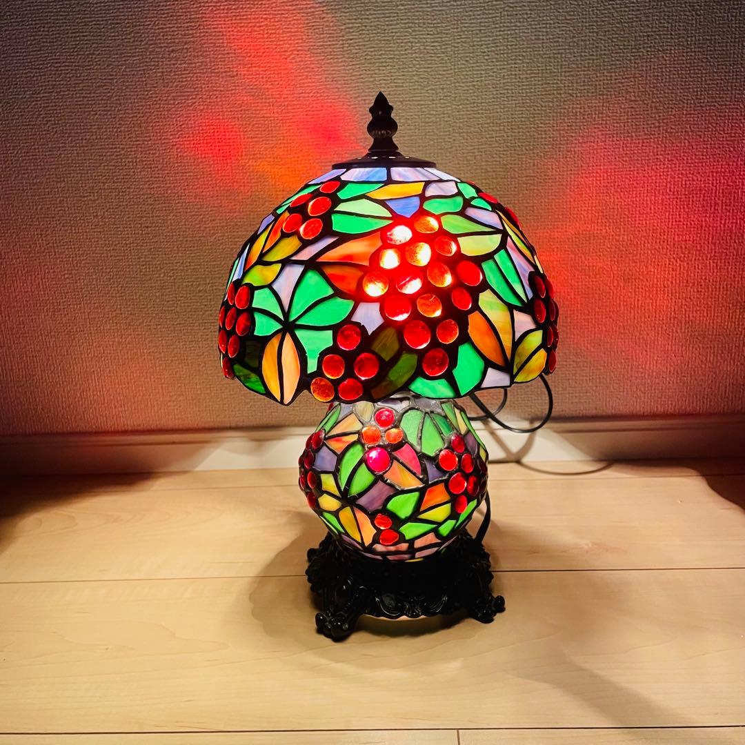 ステンドグラスランプ 葡萄 卓上ランプ アンティーク ヴィンテージ レトロ