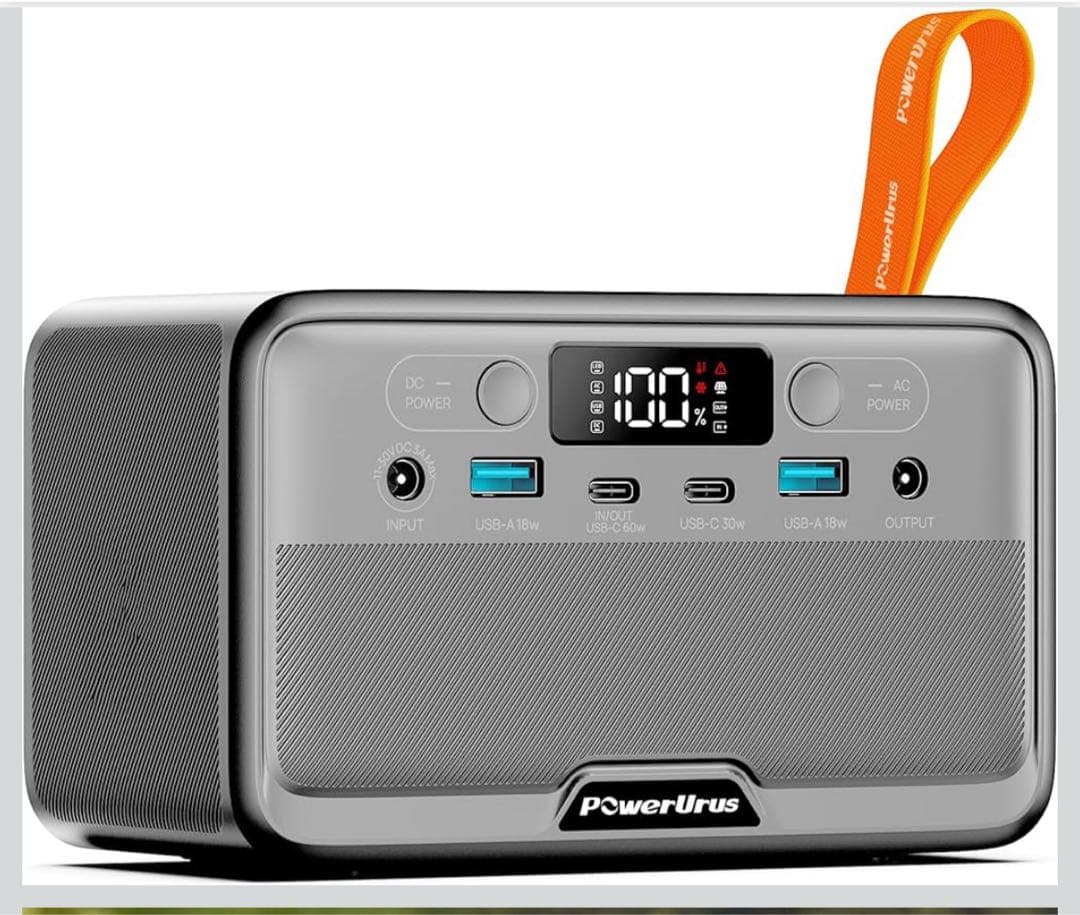 ポータブル電源 89.6Wh リン酸鉄蓄電池 小型 軽量 LEDライト付き