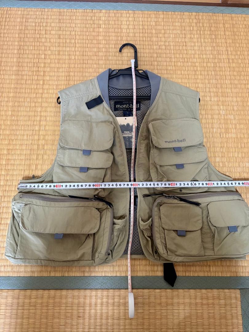 mont-bell アジャスタブルフィッシングベスト Lライトタン【タグ付き】
