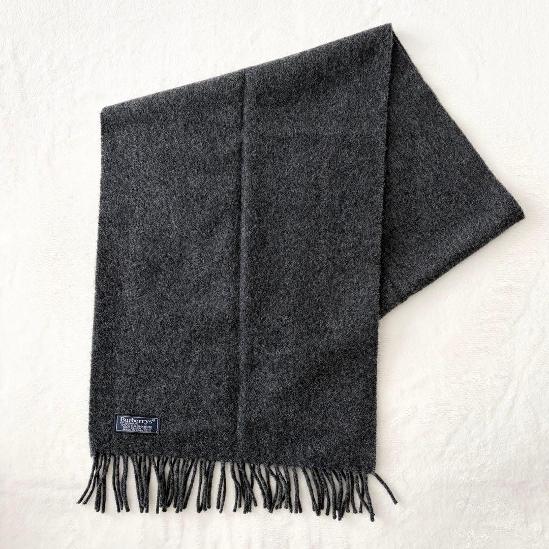 極美品★BURBERRY バーバリー マフラー ホースロゴ カシミヤ100%