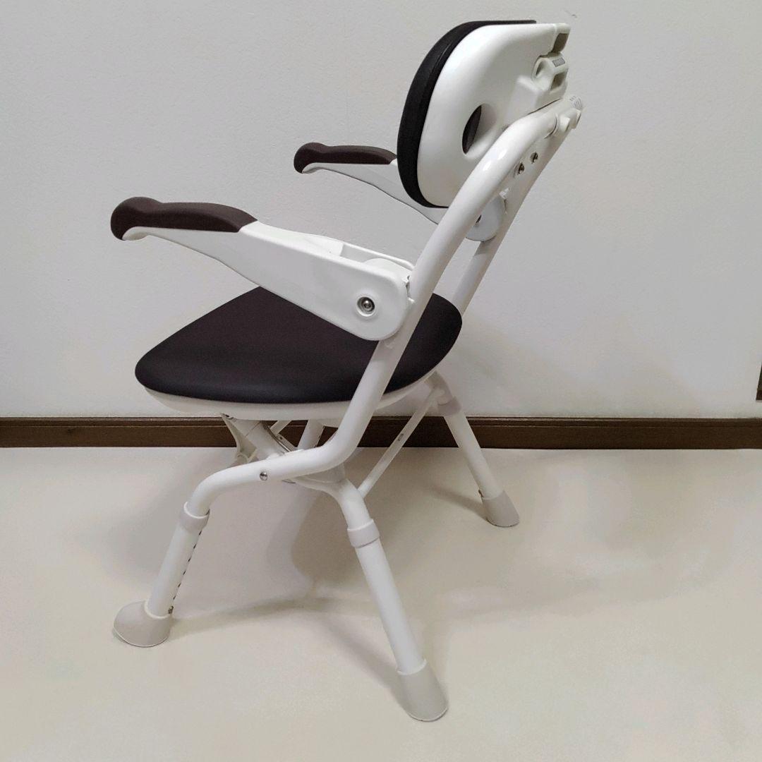 美品 安寿 楽らく開閉シャワーベンチ Sフィット もちぷる ブラウン系 送料無料