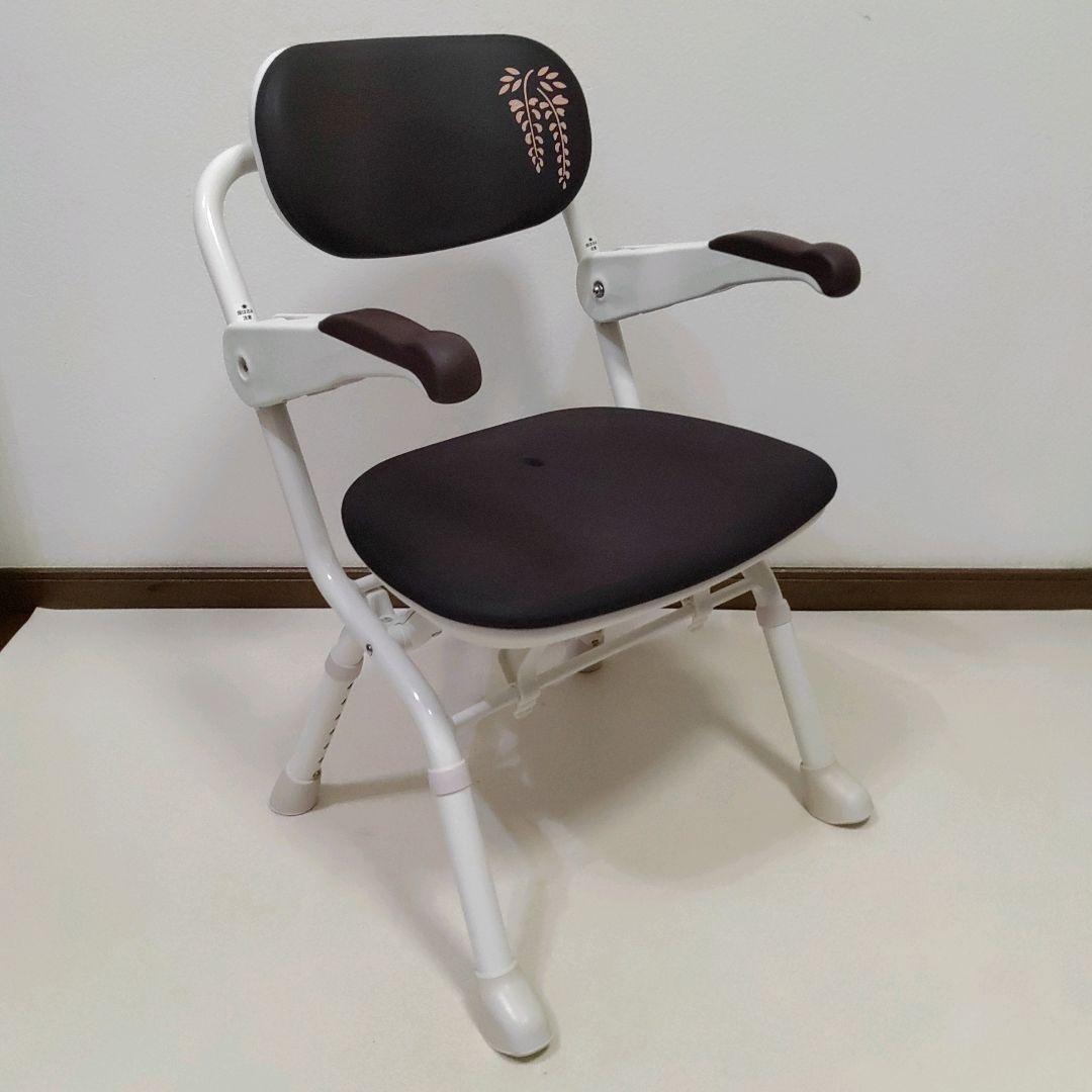 美品 安寿 楽らく開閉シャワーベンチ Sフィット もちぷる ブラウン系 送料無料