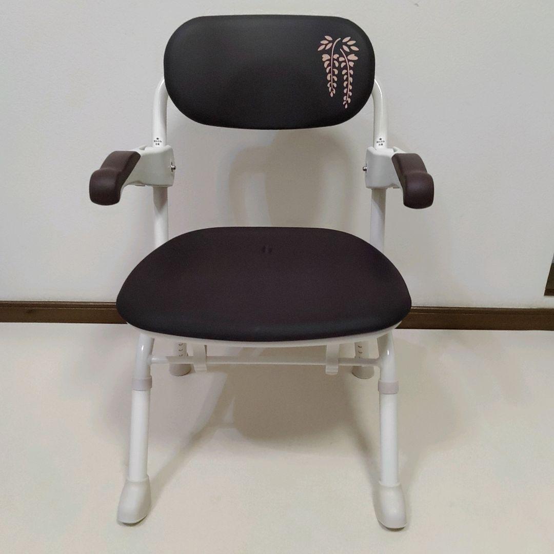 美品 安寿 楽らく開閉シャワーベンチ Sフィット もちぷる ブラウン系 送料無料