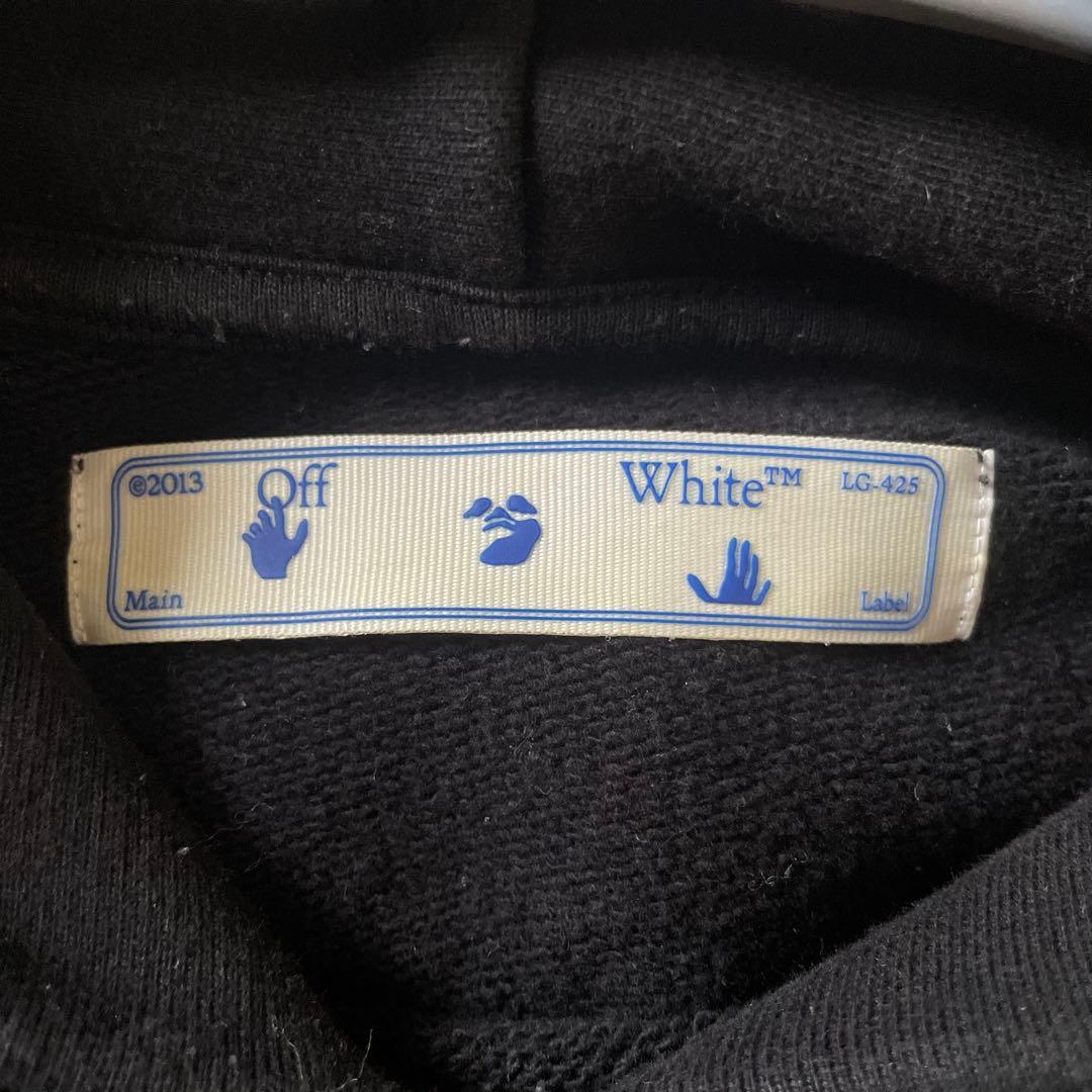 Off-White アートプリント ブラックパーカー