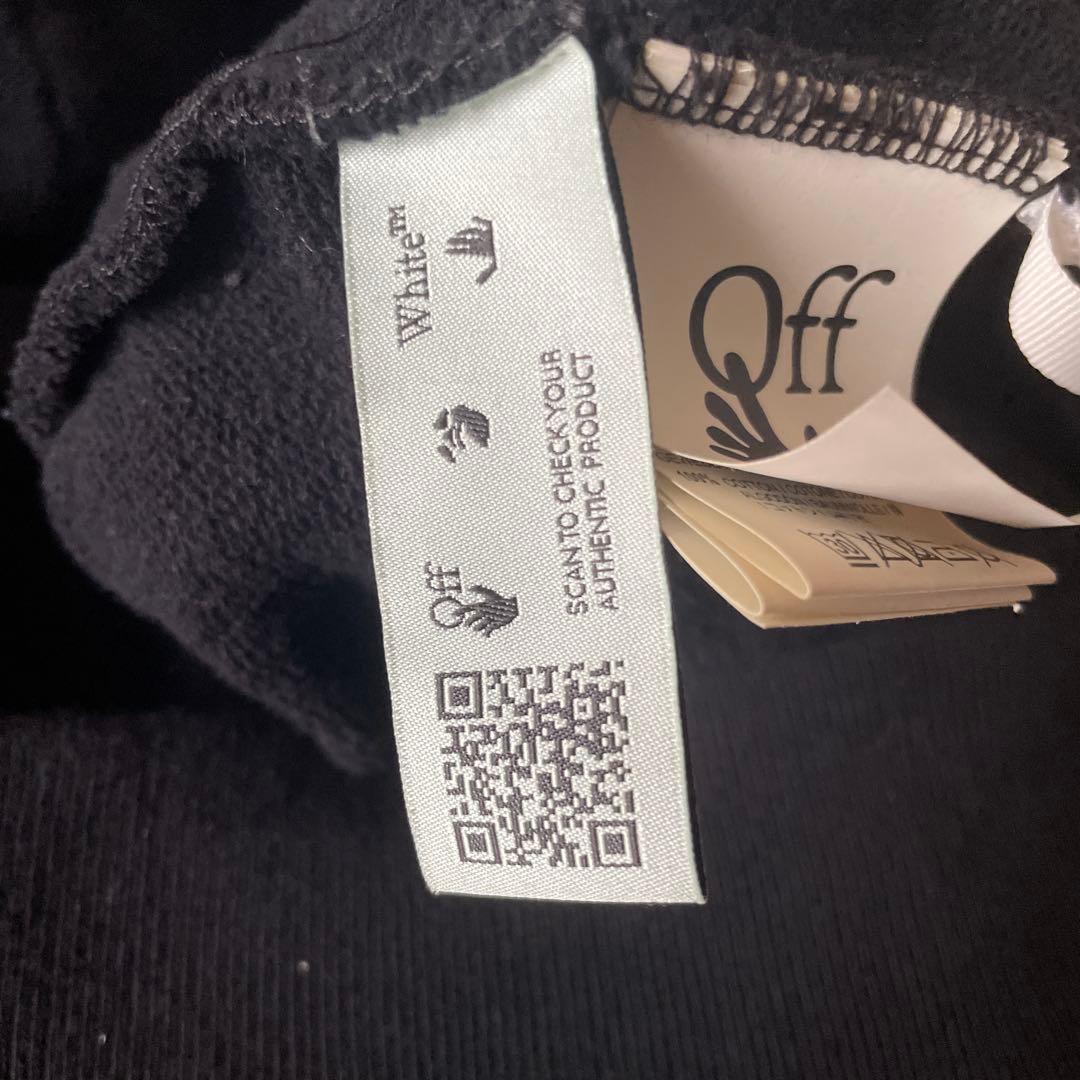 Off-White アートプリント ブラックパーカー