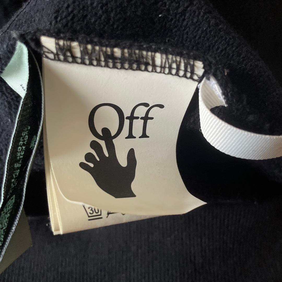 Off-White アートプリント ブラックパーカー