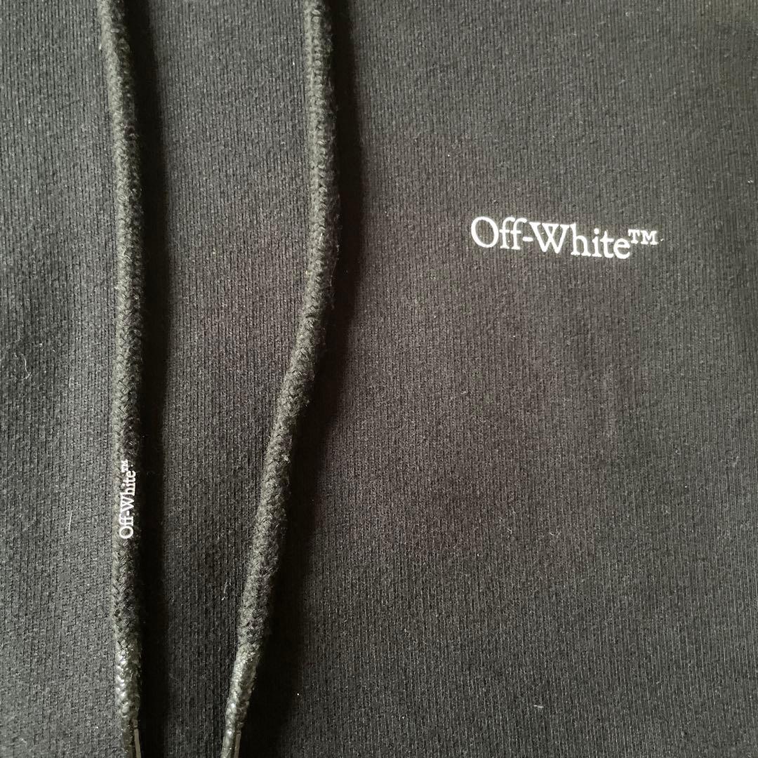 Off-White アートプリント ブラックパーカー