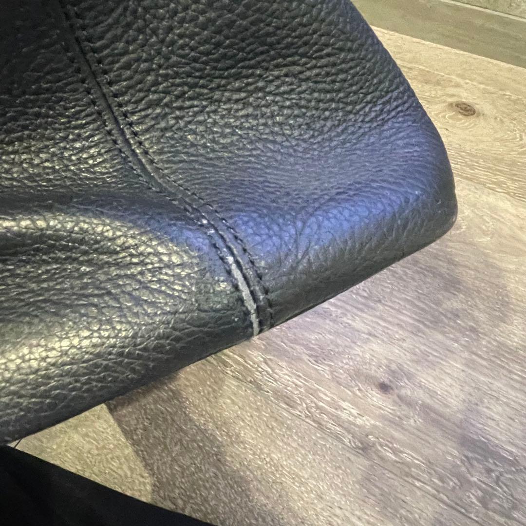 バーニーズニューヨーク レザー ネイビー トートバッグ