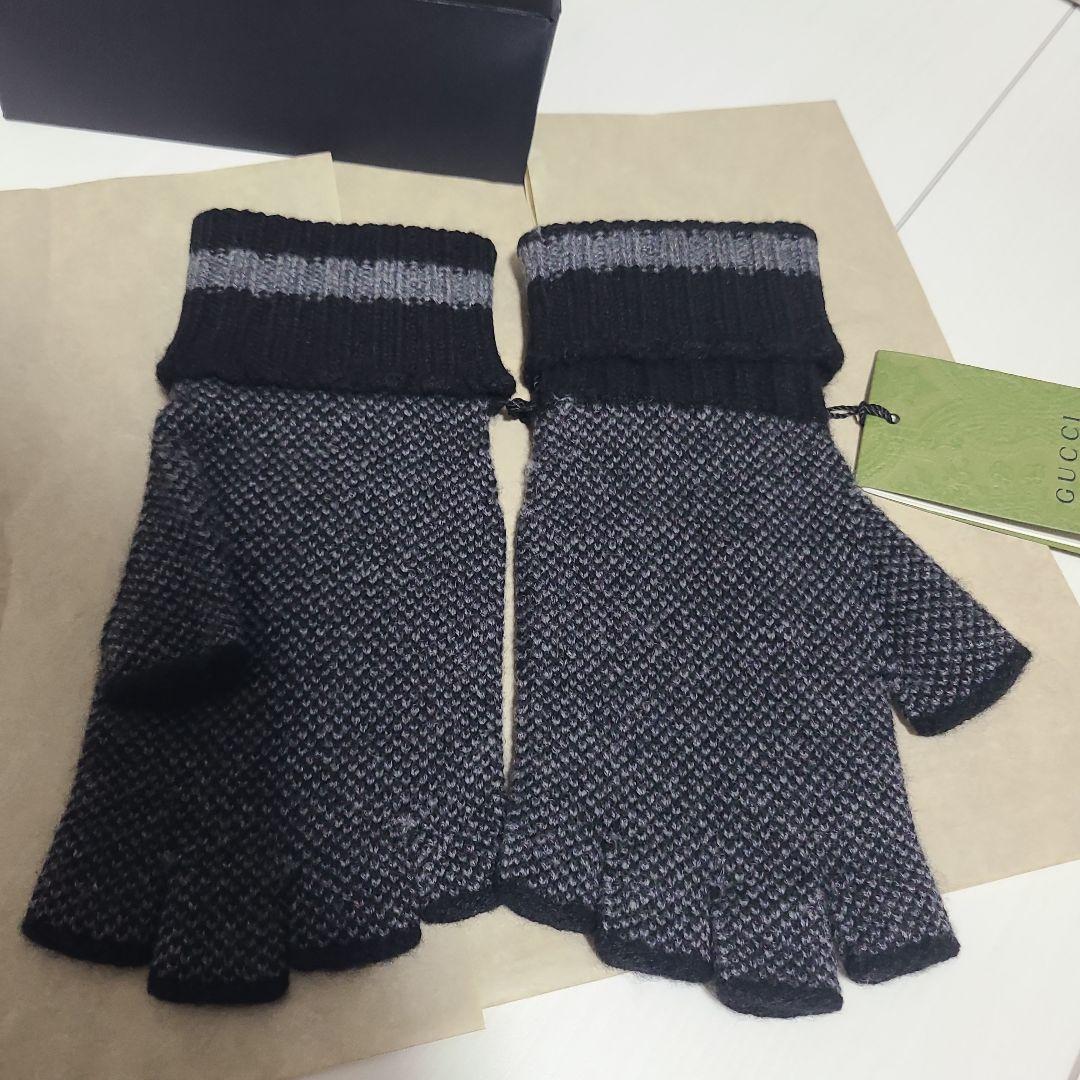 GUCCI グッチ GG カシミヤ フィンガーレス グローブ Mサイズ 新品