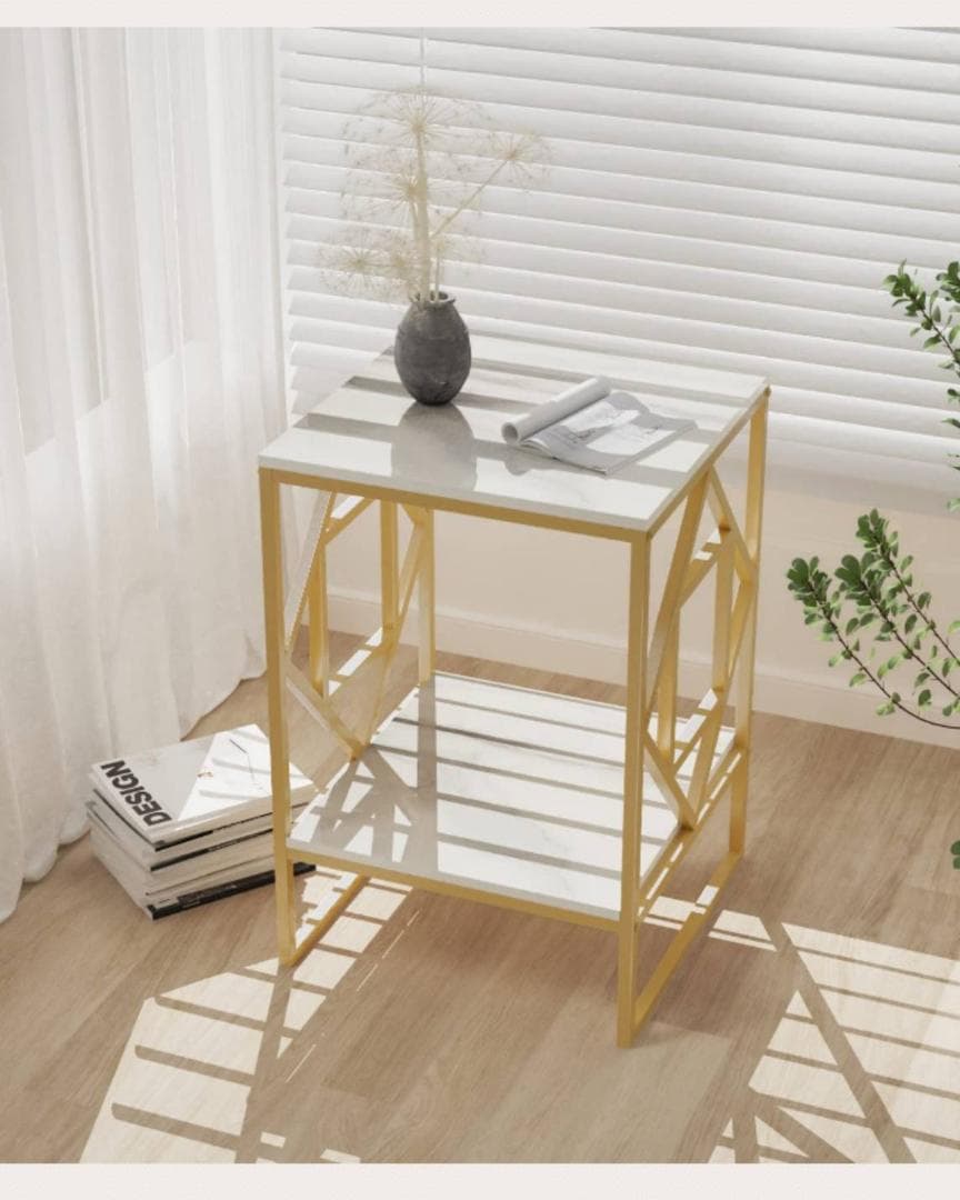 スタイリッシュなベッドサイドテーブル 40x40x58cm