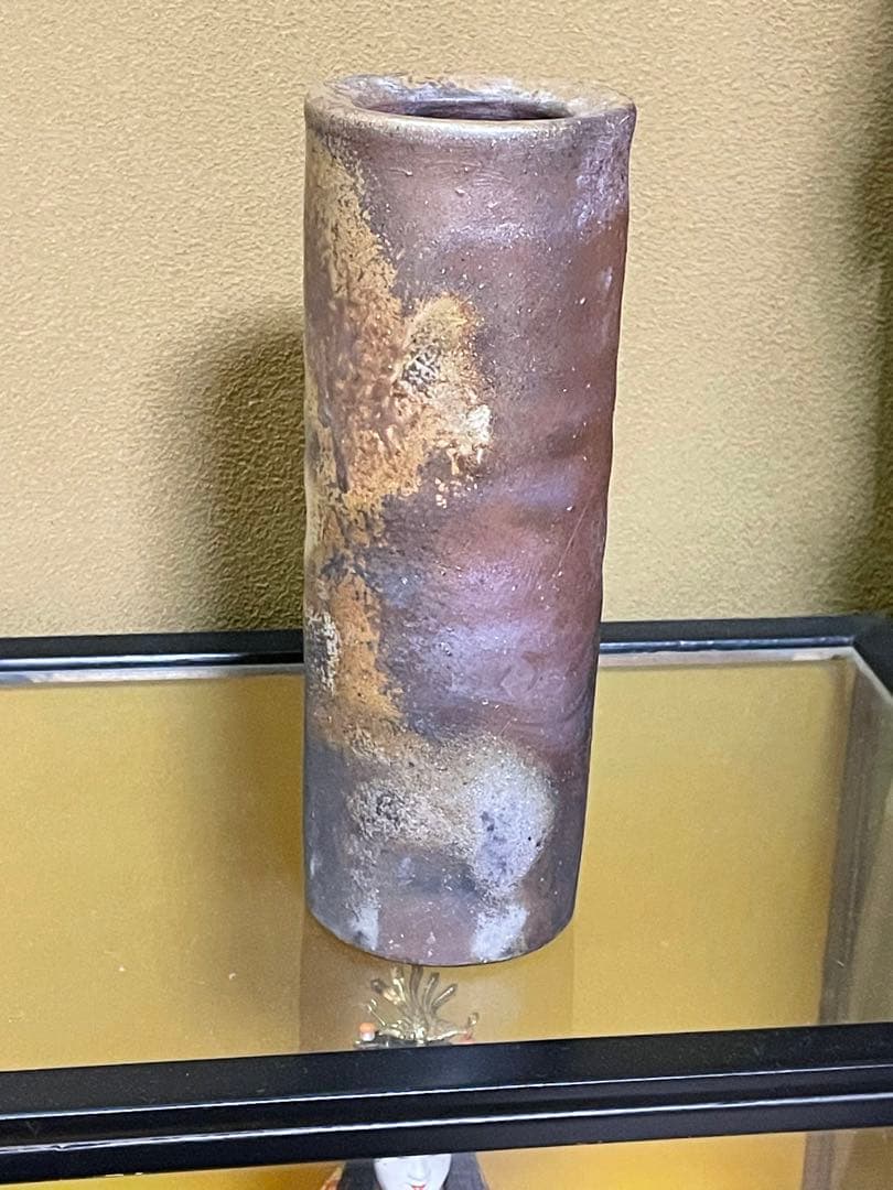 備前焼　火襷（ひだすき）　花生け