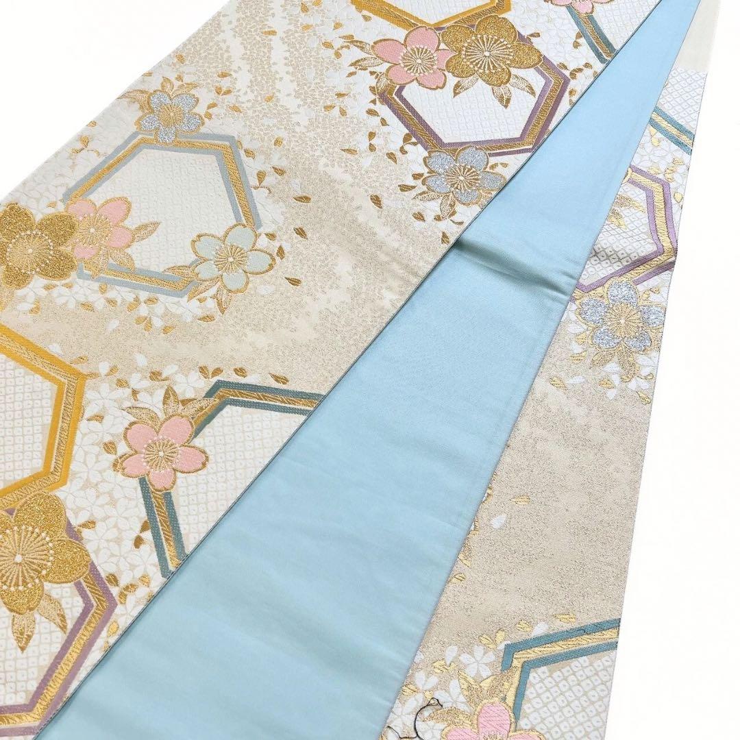 振袖６点セット　銀通し　金駒刺繍　金彩　晴れの日　成人式　着物　064w p