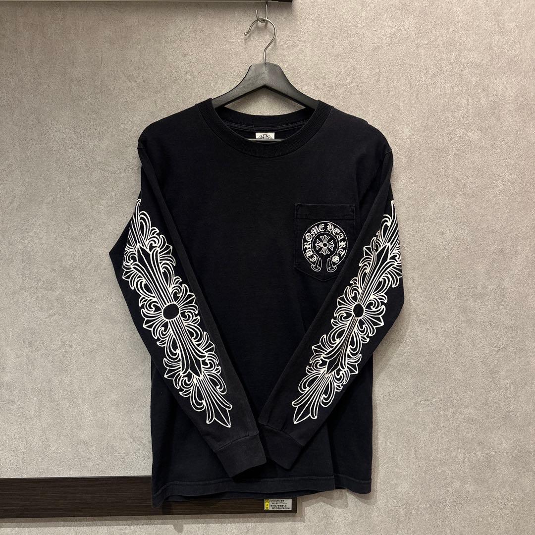 クロムハーツ ラスベガス限定ホースシューフローラルクロス 長袖Tシャツ