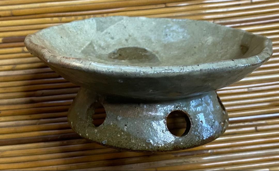希少！陶器製の高台付き皿 5個セット