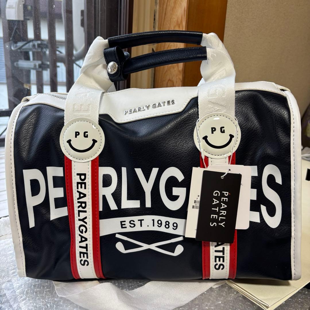 PEARLY GATES トートバッグ ネイビー/ホワイト/レッド