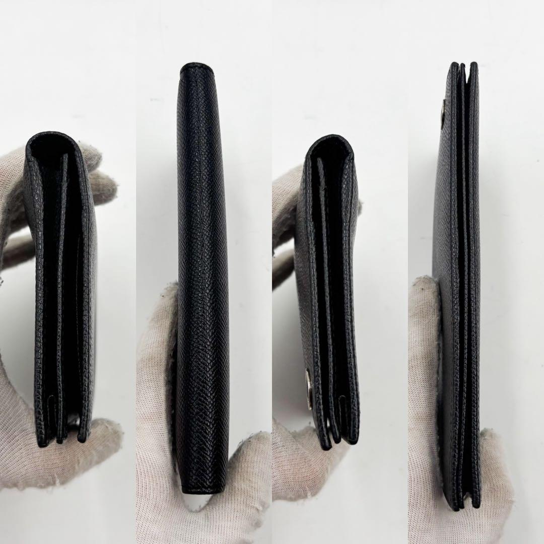 【美品】ブルガリ　長財布 ブルガリマン サフィアーノレザー サークルロゴ