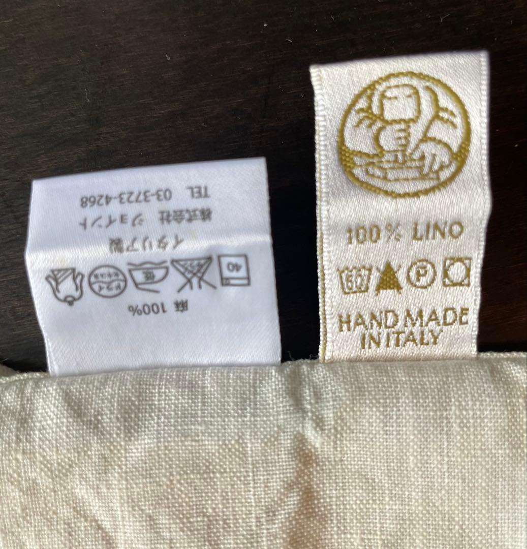 BERTOZZI ベルトッツィ エプロン リネン麻　イタリア製　ハンドペイント