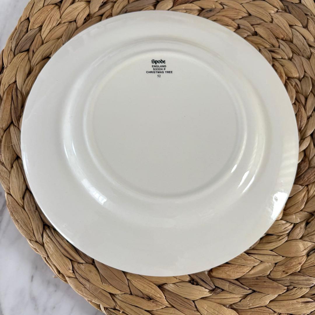 【箱付き・英国製】スポード　クリスマスツリー　サラダプレート　４点セット