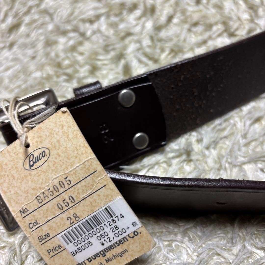 タグ付 リアルマッコイズ BUCO 本革レザー 太ベルト 28 ブラウン