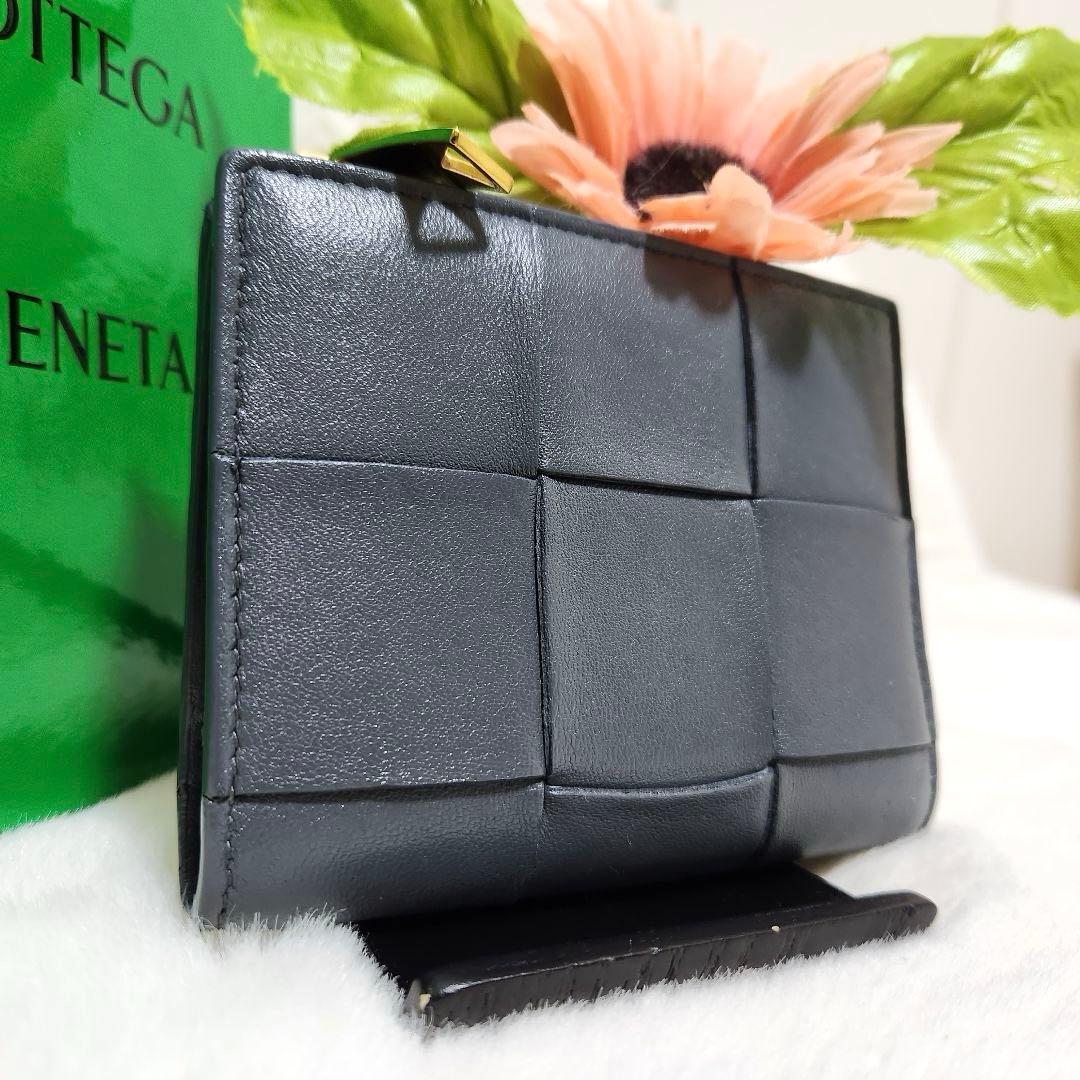 ✨極美品　RFID搭載✨ボッテガ　二つ折り　カセット　イントレチャート　グレー