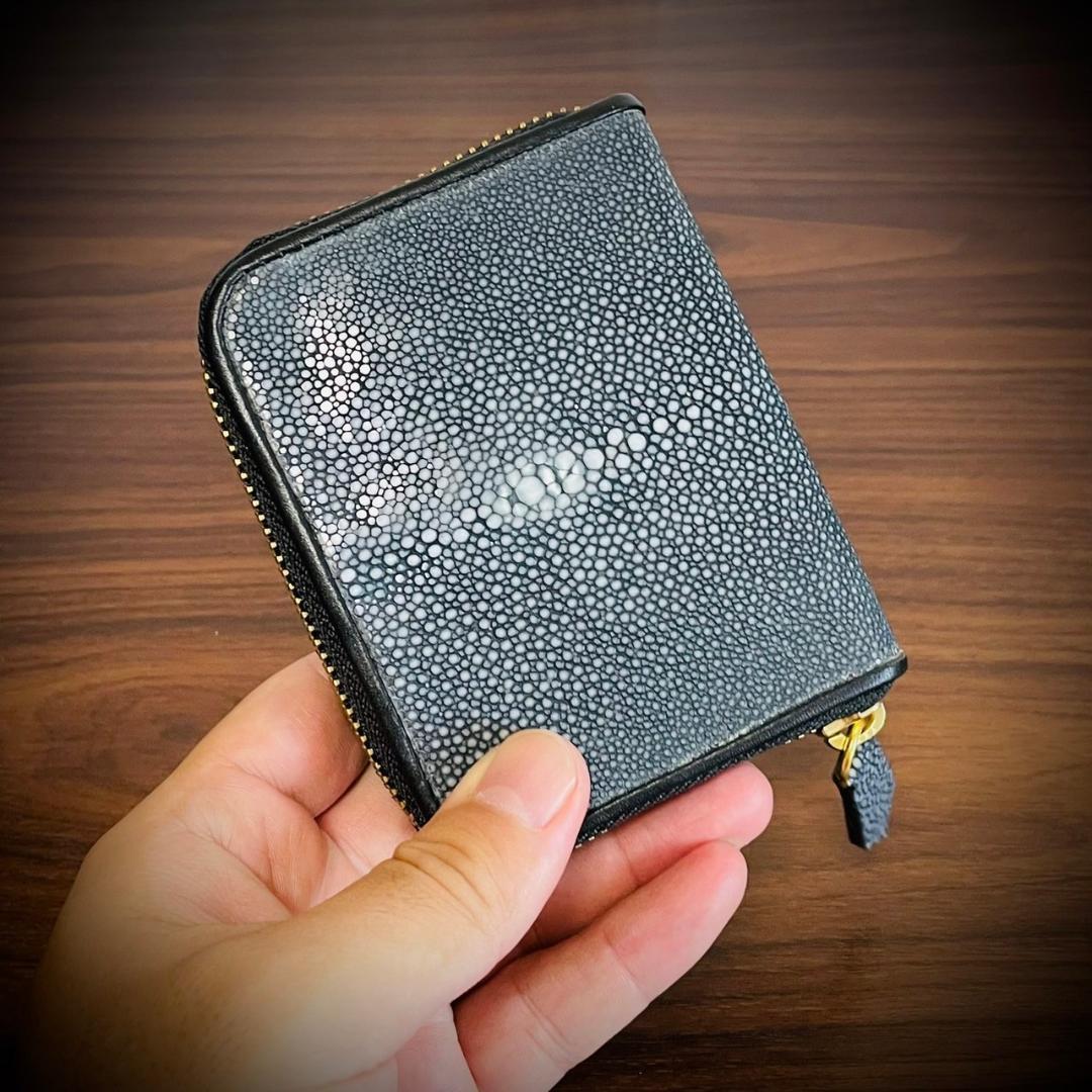 スティングレイ メンズ財布 ミニ財布 ガルーシャ 小銭入れ 黒 ブラック