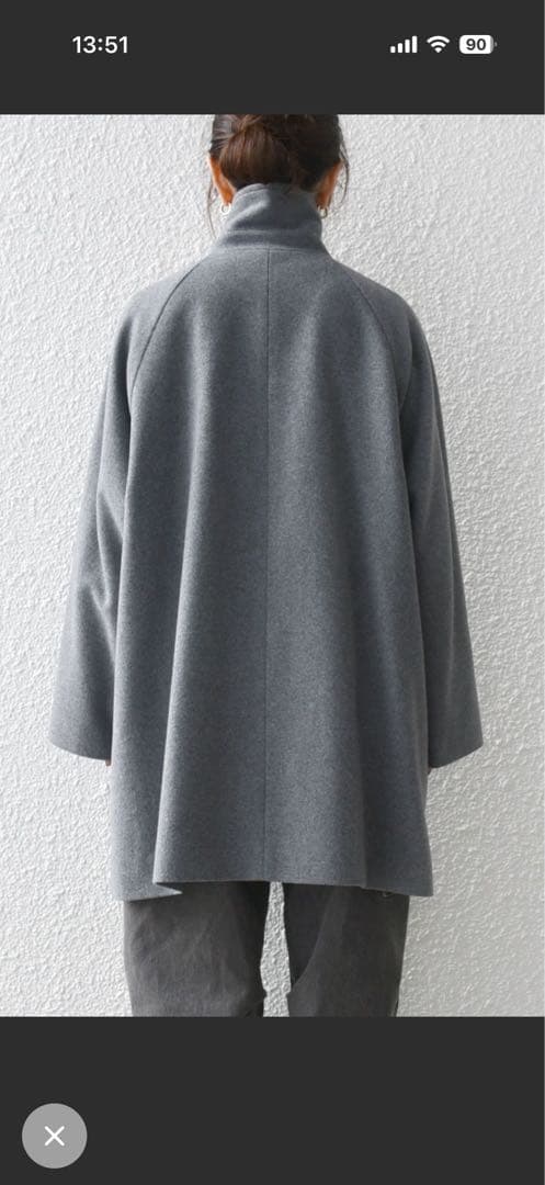 SHIPS any: スタンド & ダブル カラー コート 24FW