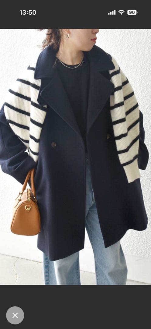 SHIPS any: スタンド & ダブル カラー コート 24FW