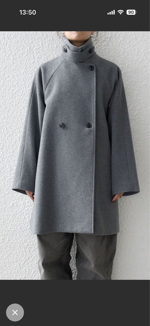 SHIPS any: スタンド & ダブル カラー コート 24FW