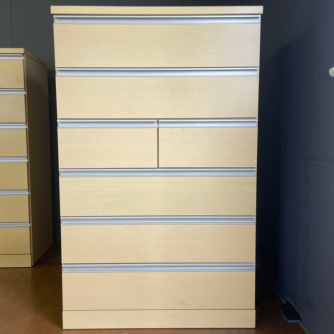 ナチュラル木製チェスト 6段　ニトリ