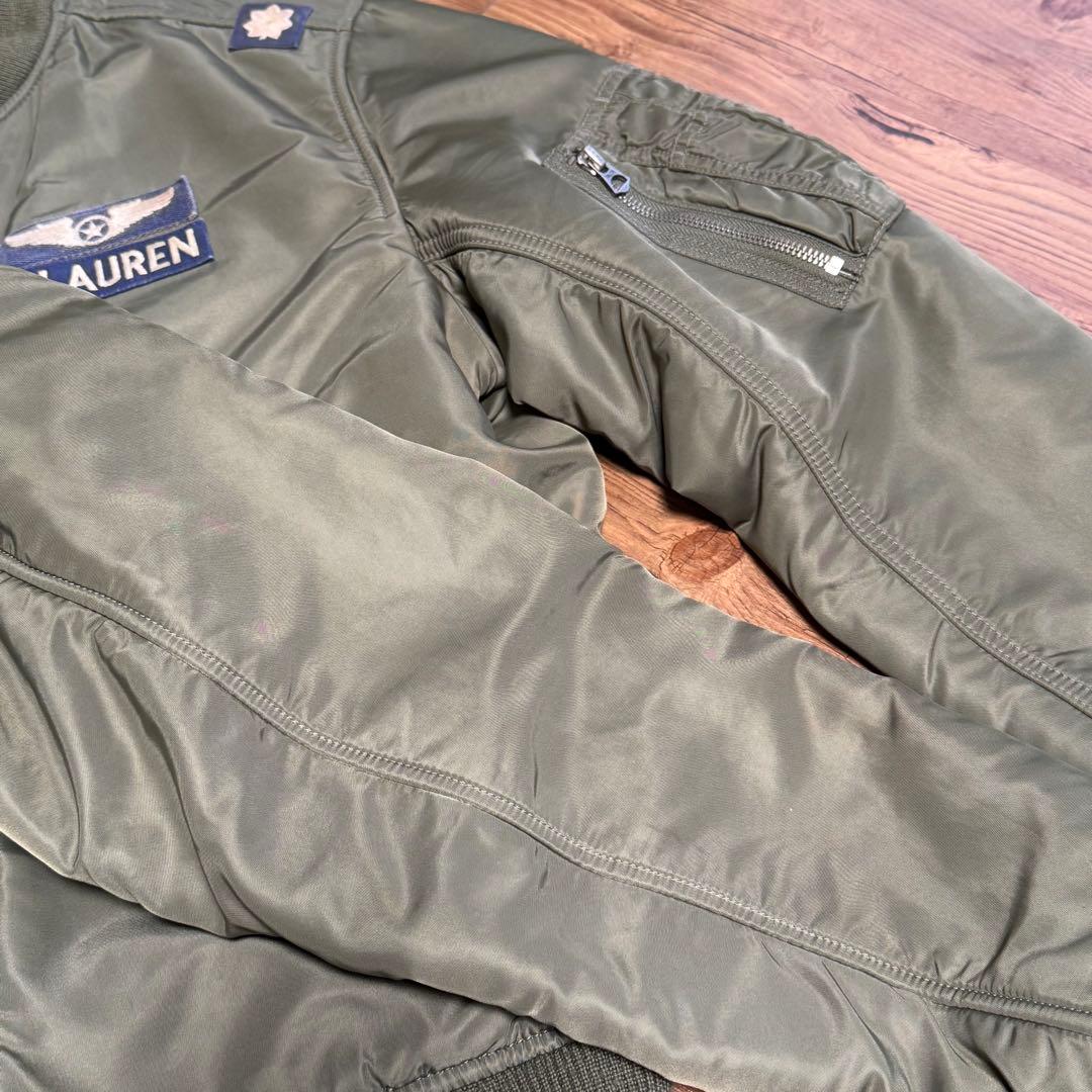 ポロラルフローレン MA-1 フライトジャケット オリーブグリーン　Mサイズ