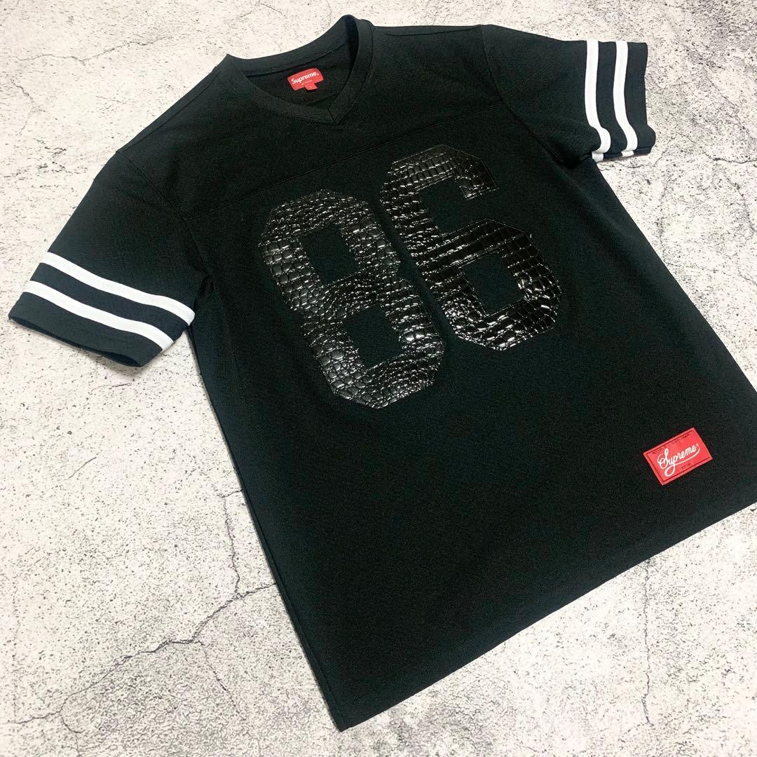 美品 Supreme メッシュTシャツ　フットボールジャージ　 クロコ型押　半袖