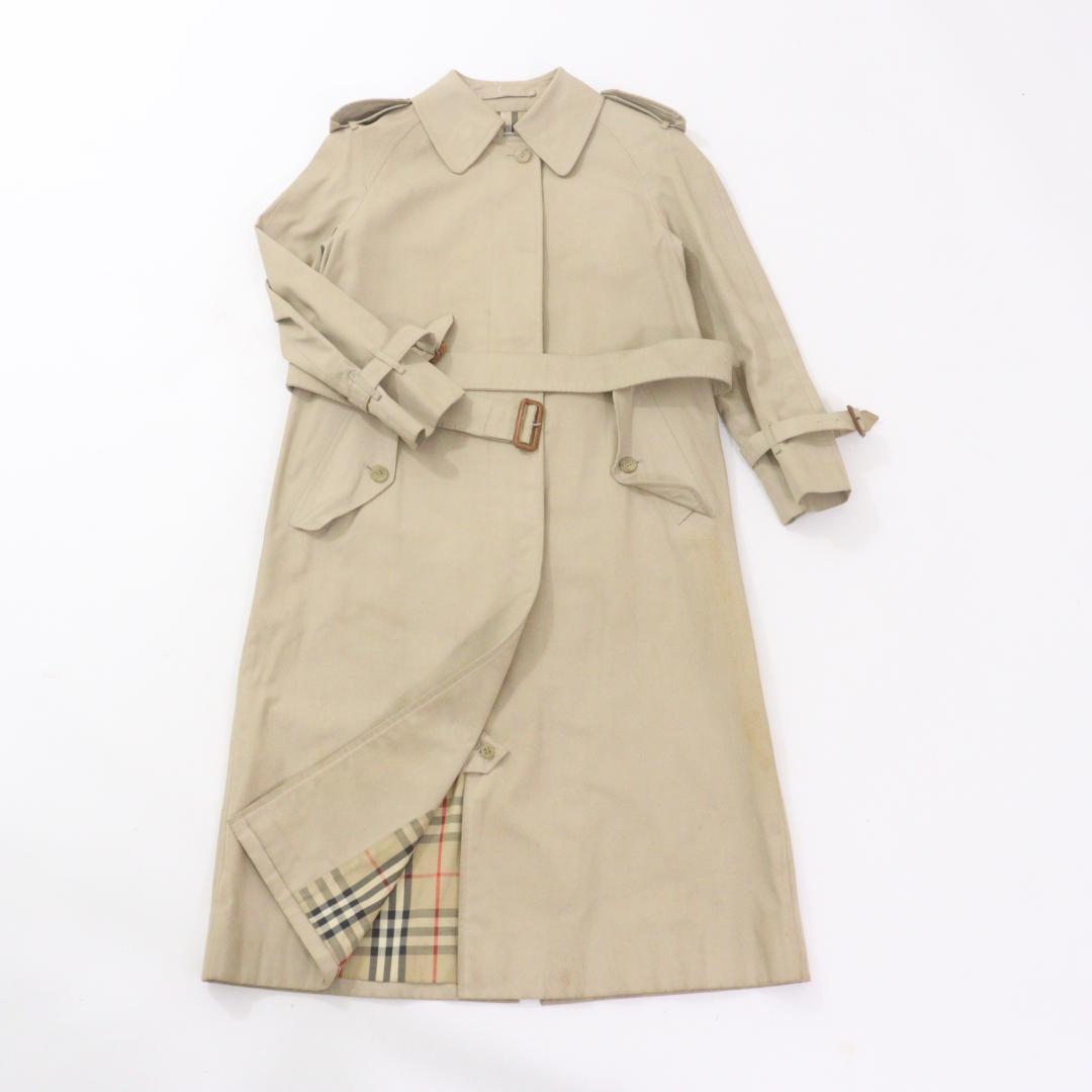 【美品】Burberrys ステンカラーコート ロングコート ノバチェック M