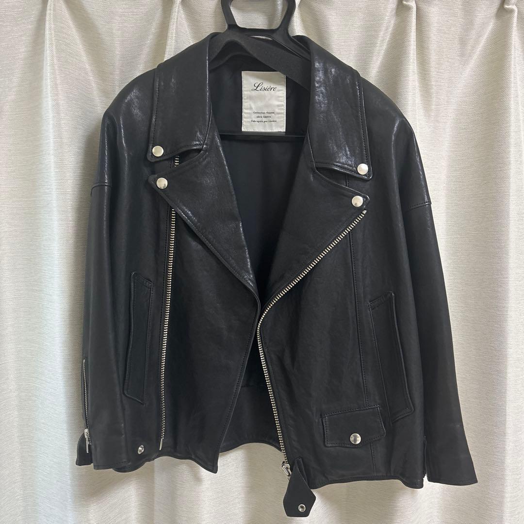 アパルトモンLisiereリジエール　ライダースジャケット　34 ブラック