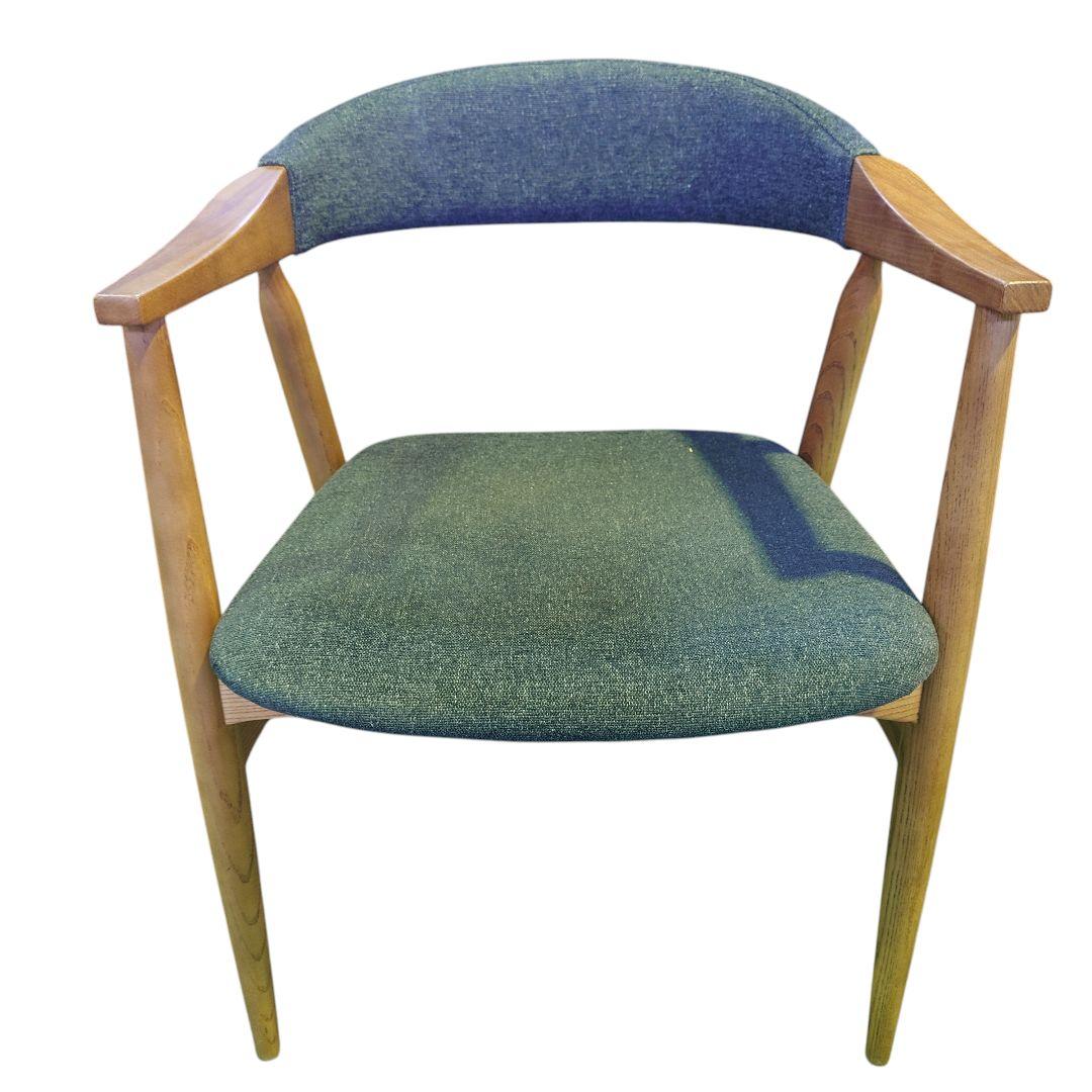 バックスチェア木製フレーム チェア グレー　１脚　0253◇