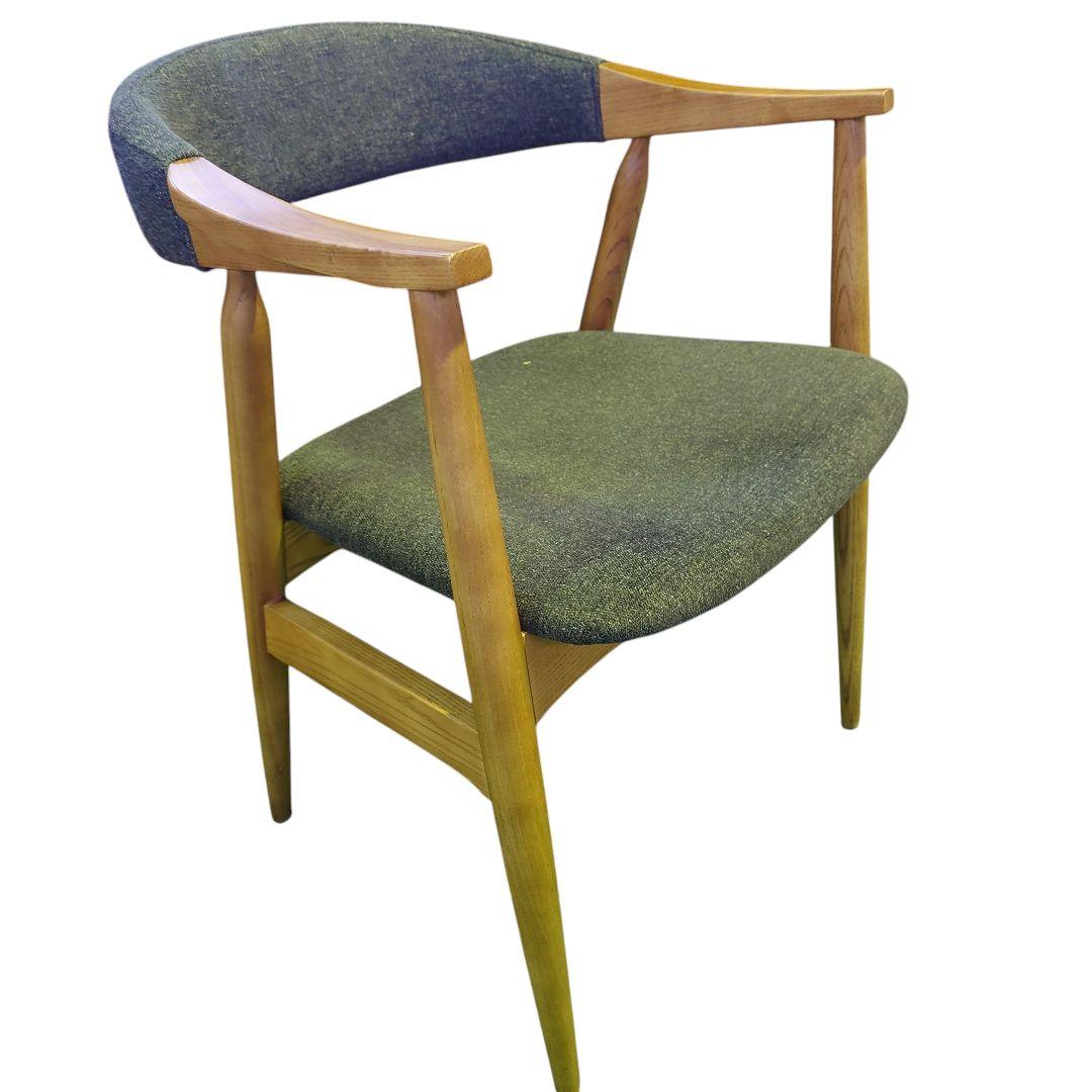 バックスチェア木製フレーム チェア グレー　１脚　0253◇